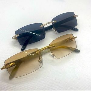 Women’s rimless sunglasses with Diamond detail